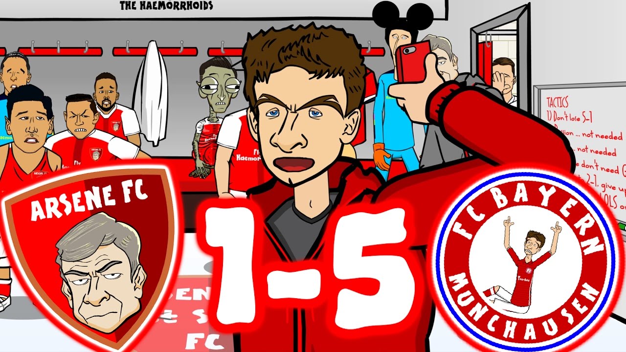 😂BAYERN MAMBO No 5-1! Ep3😂 Arsenal vs Bayern Munich 1-5 (Champions League 2017 Goals Highlights)