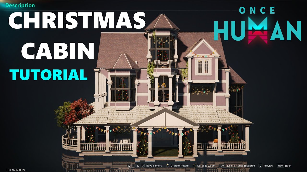 ONCE HUMAN BASE DESIGN | SPEED BUILD CHRISTMAS CABIN