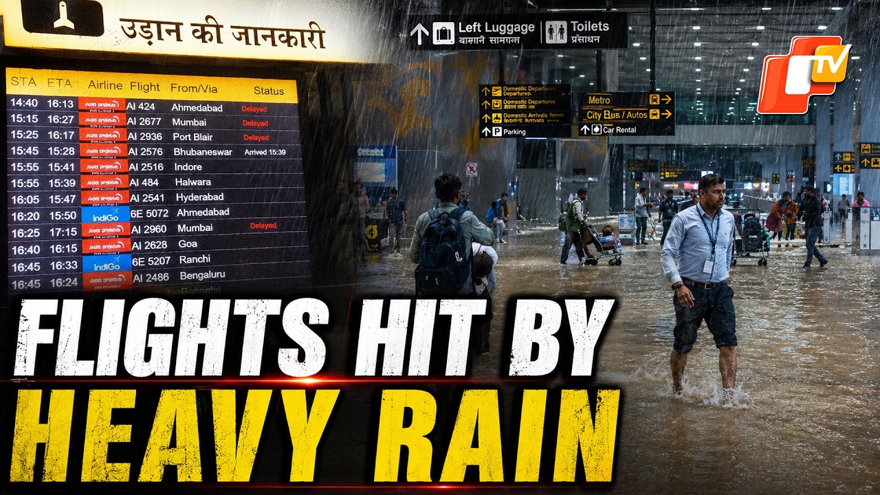 Delhi Rain Fury: IGI Airport Waterlogged, Flights Delayed As Red Alert Issued