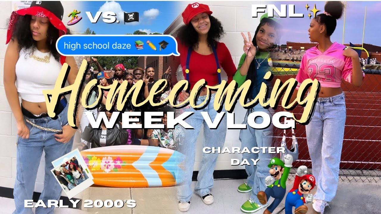 HOMECOMING SCHOOL VLOG| senior year| grwm, spirit week, pep rally , ootd