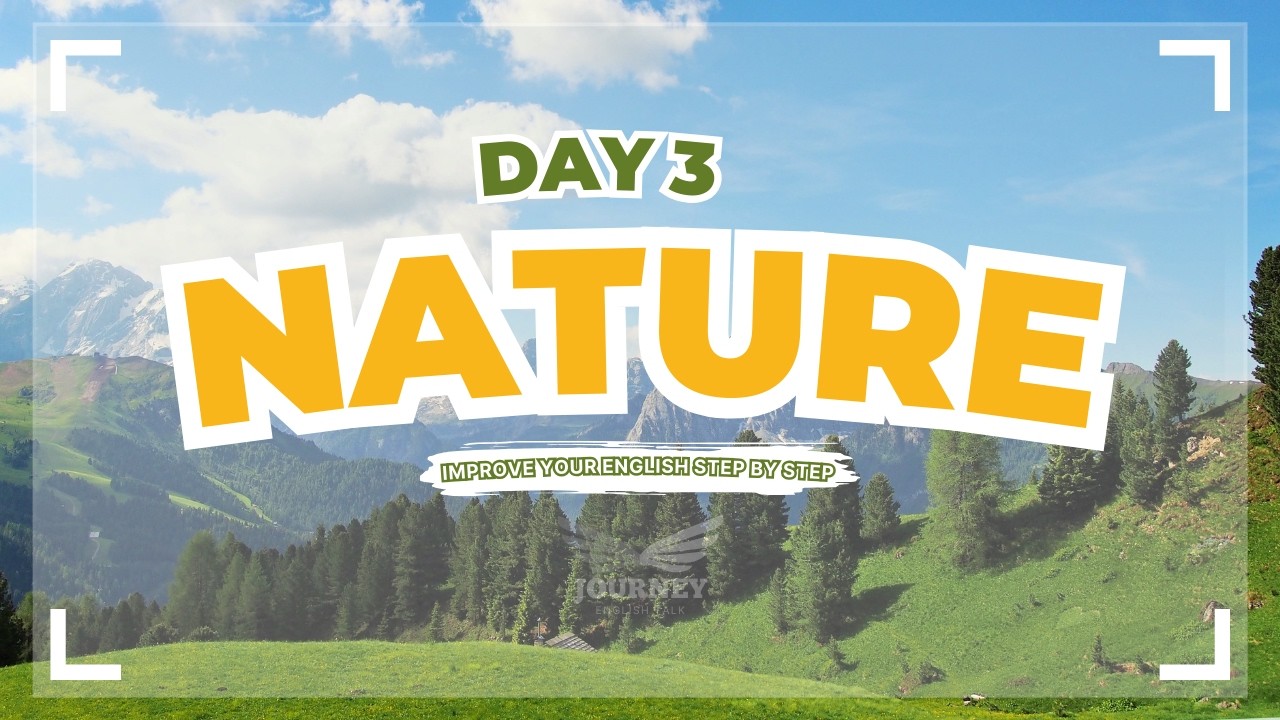 Day 3 – Nature 🌿 | English Shadowing Practice (Beginner A1)