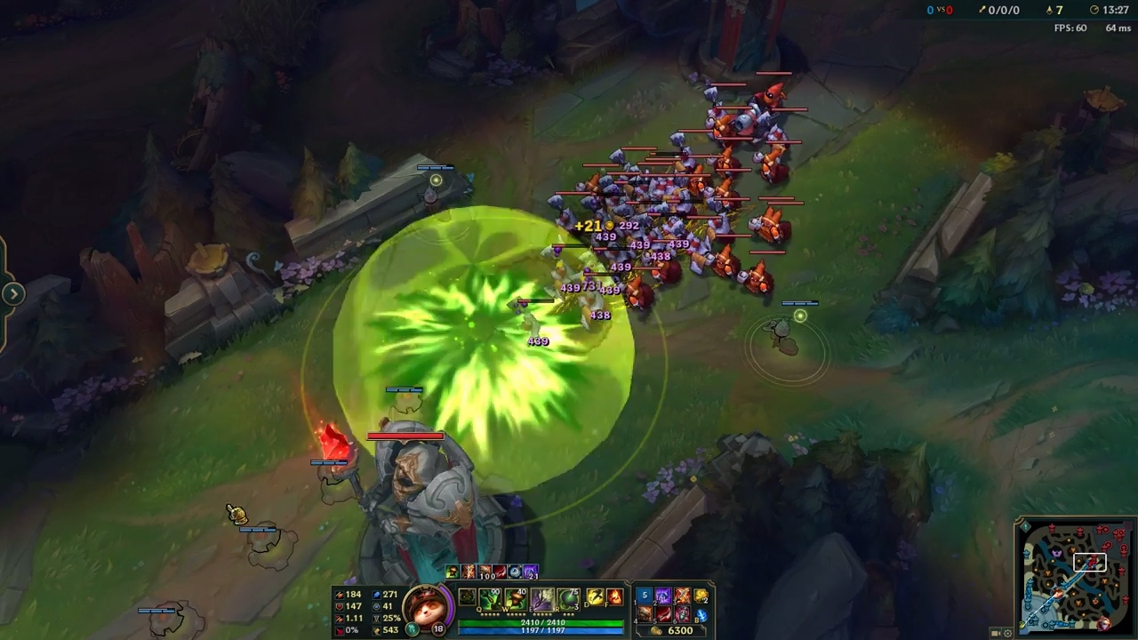 [LoL:PBE] Teemo vs Minions