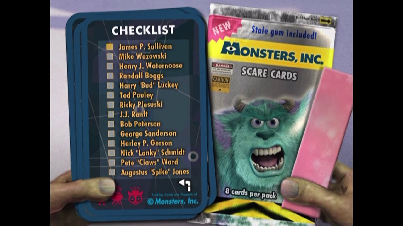 Monster's Inc Collector's Edition - Set Top Activity - Scarer Cards