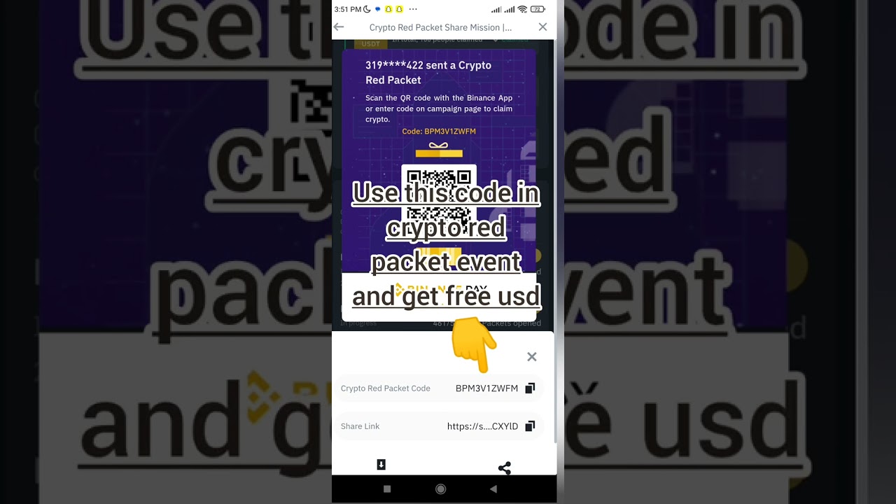 Get free 25 USD from crypto red packet event in binance,only 39 boxes left😍❤️