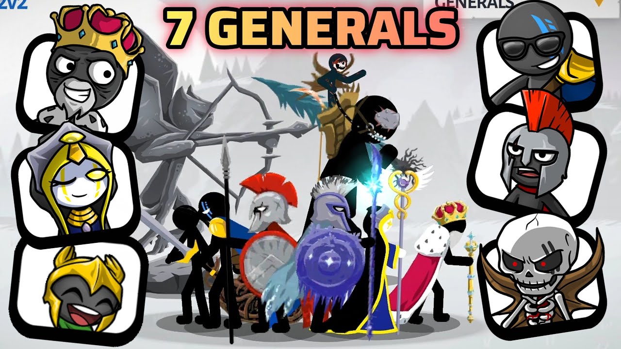 7 GENERALS CHALLENGE WITH KAI RIDER! Stick War: Saga 1v1 Deathmatch