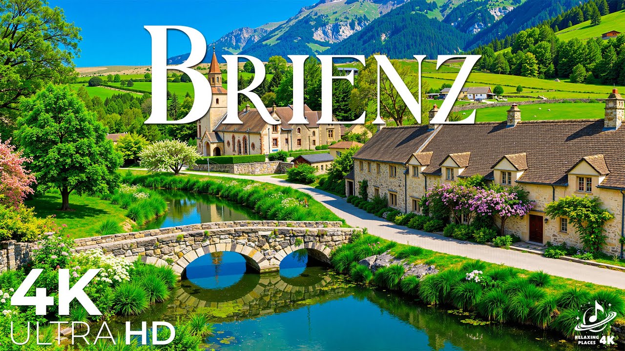 Бриенц 4K Ultra HD – Швейцарская альпийская деревня, изумрудные реки и сказочные пейзажи.