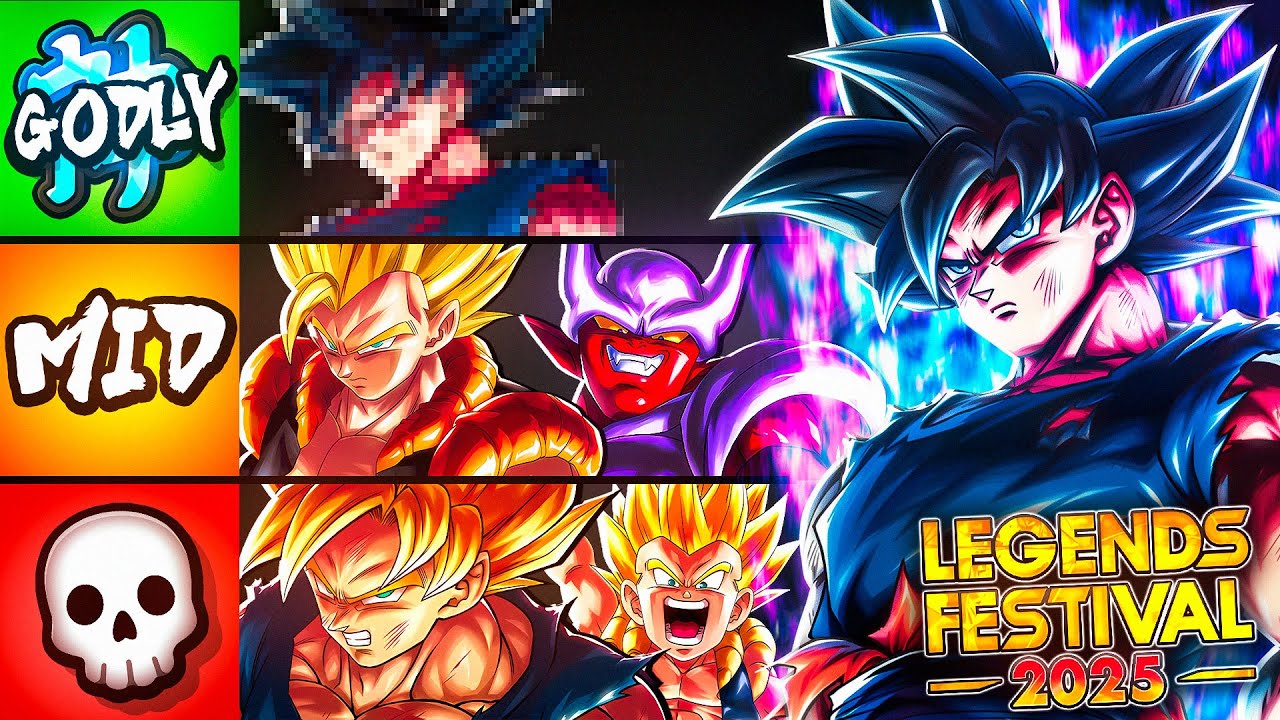 МОЙ ПОЛНЫЙ СПИСОК УРОВНЕЙ ПОДРАЗДЕЛЕНИЙ В DRAGON BALL LEGENDS! (LEGENDS FEST '25 ЧАСТЬ 1)