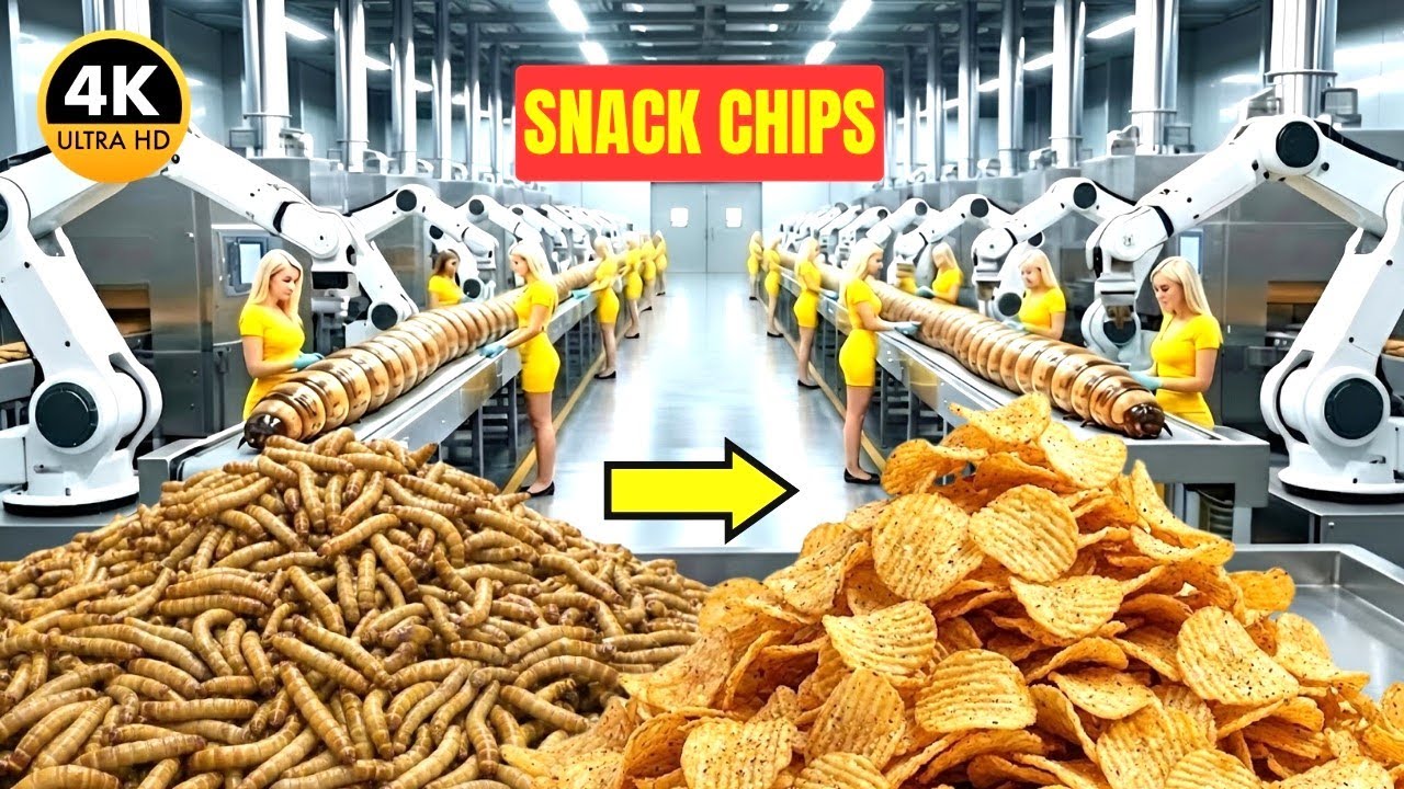 Inside Factory HOW 5,000,000 Mealworms Are Used in Food Production &ndash; SNACK CHIP Process Explained