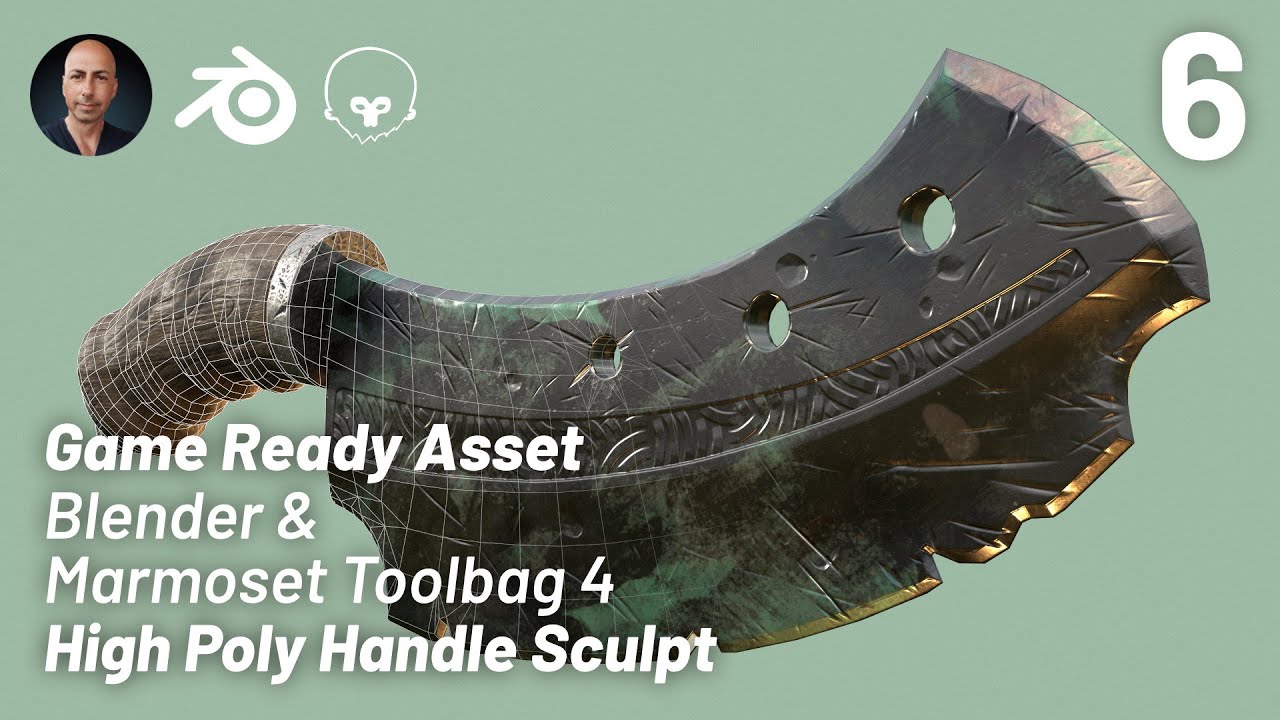 Game ready asset in Blender and Marmoset Toolbag 4 - Part 6 #blender #gameassets  #marmosettoolbag