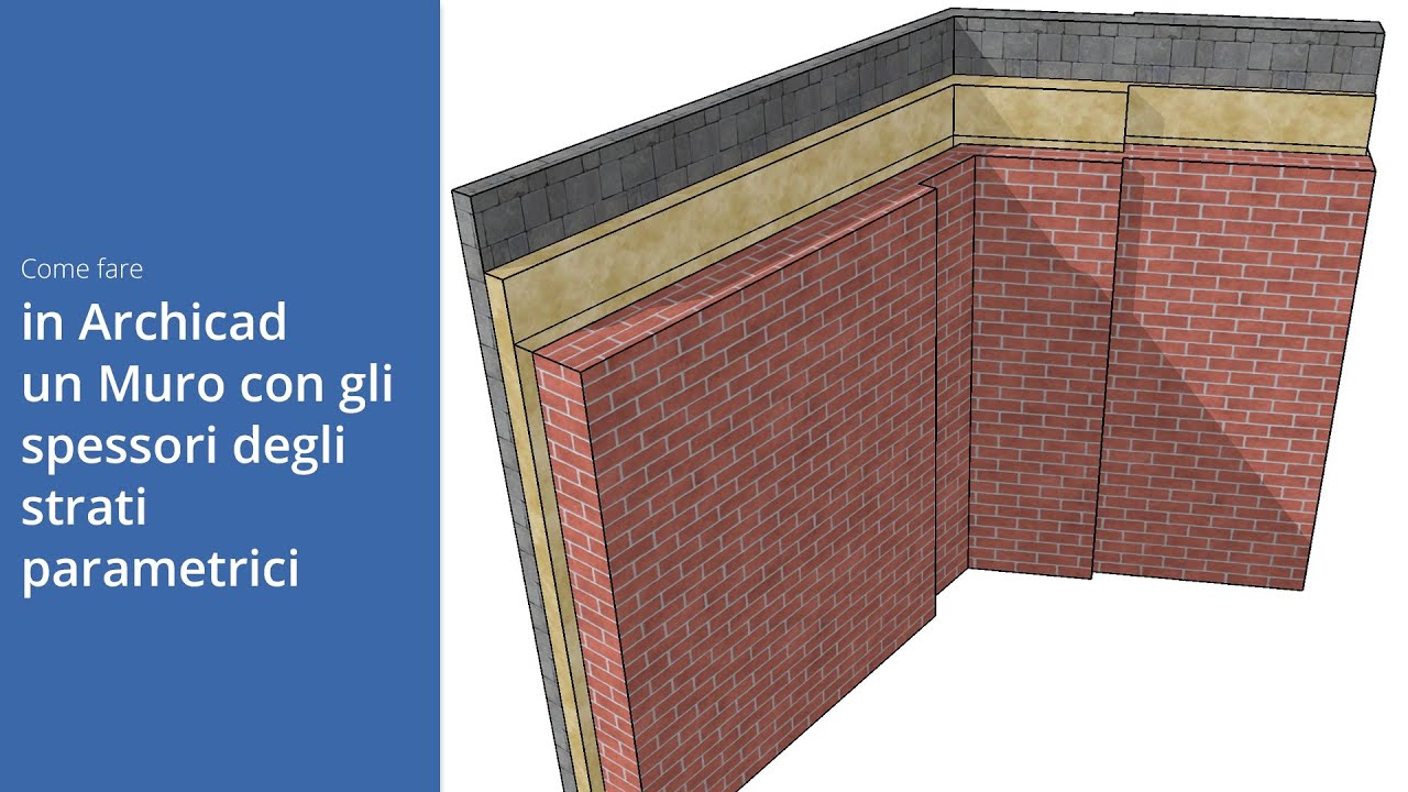 Come fare in Archicad un Muro con gli spessori degli strati parametrici