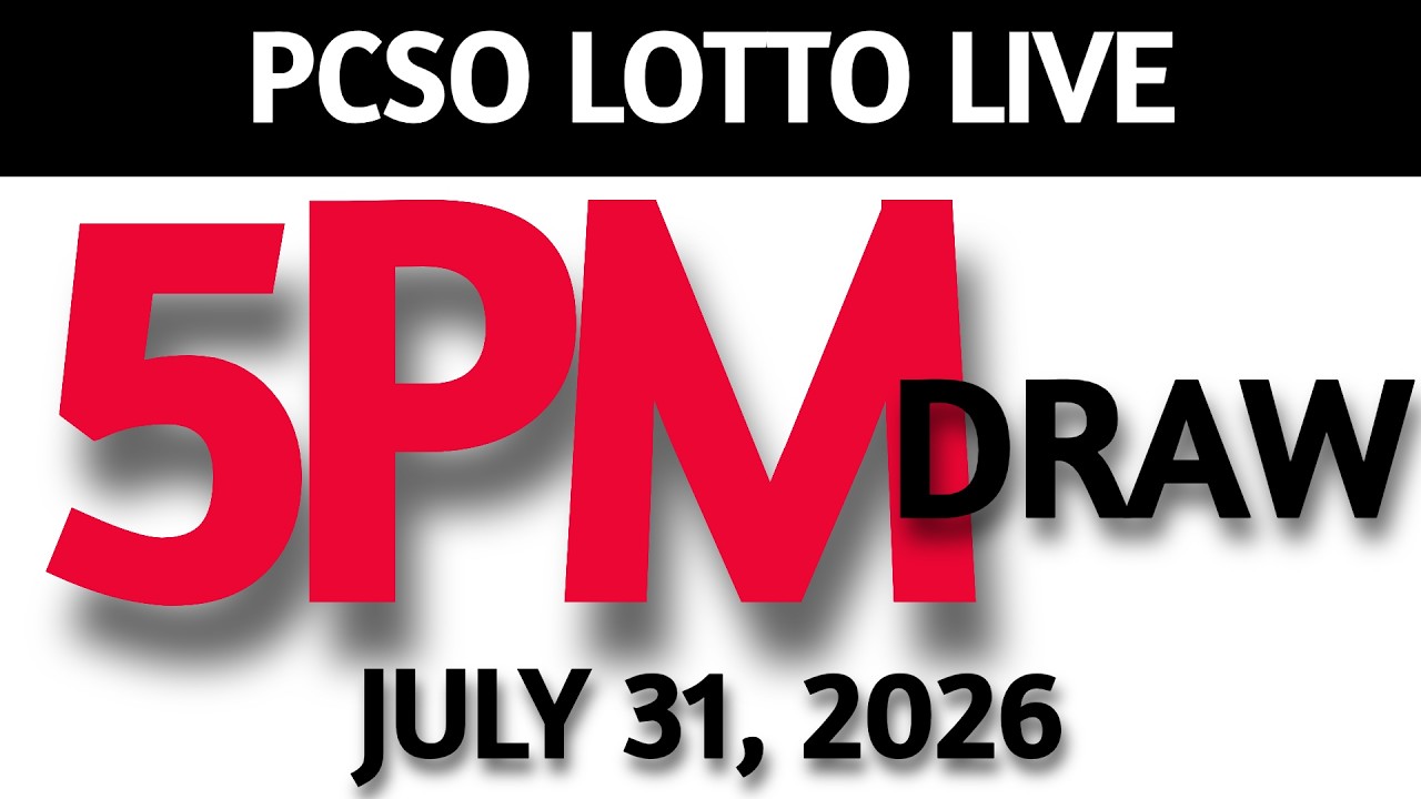 Lotto Result Today 5pm Draw July 31, 2026 Swertres Ez2  PCSO LIVE