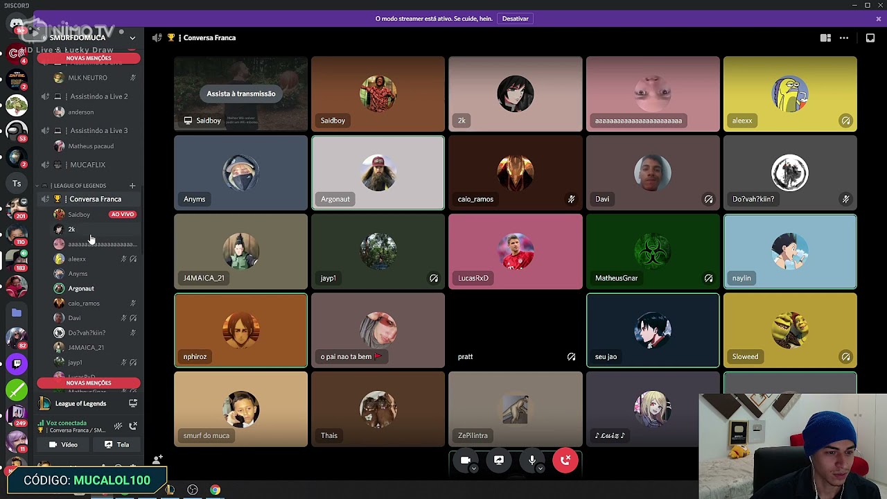 Olhas os esquisitos do discord do muca KKKKKKKKKK