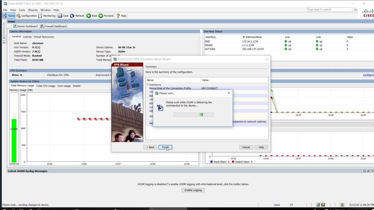 ANY CONNECT VPN CONFIGURATION IN ASA THROUGH ASDM