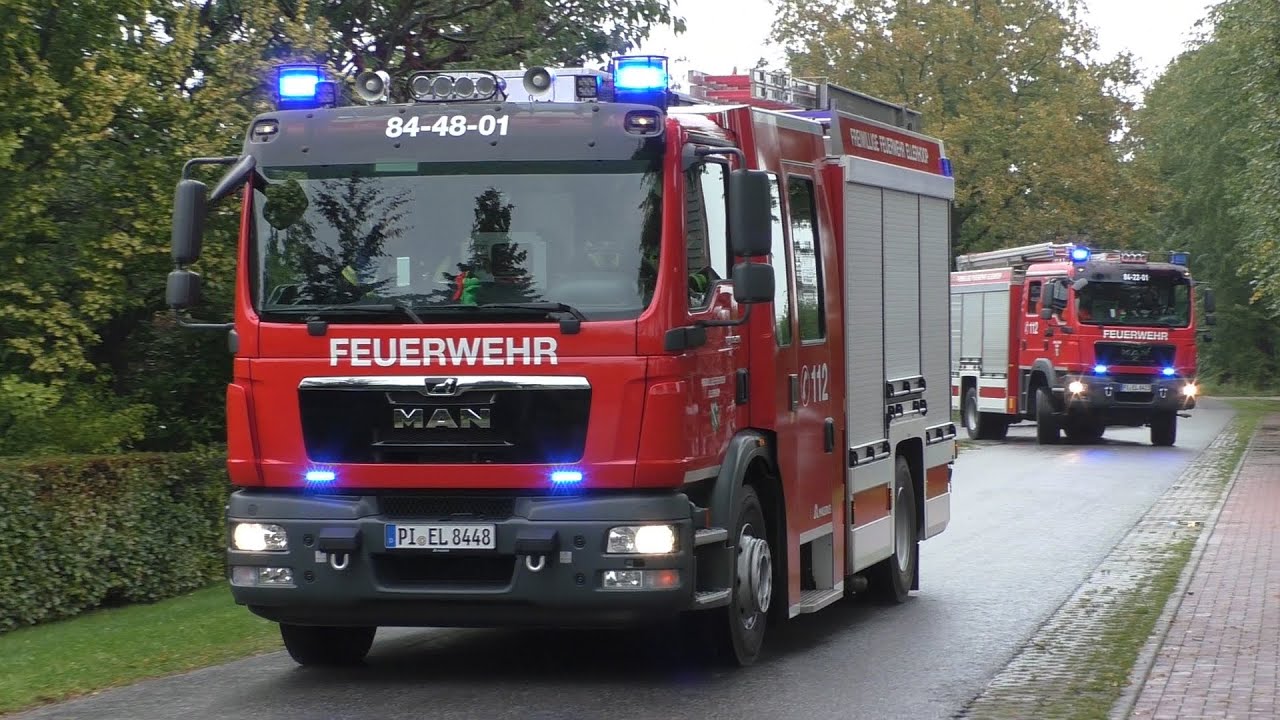 [Vollalarm + Sirene - PKW im Graben!] Einsatzfahrten Freiwillige Feuerwehr Ellerhoop