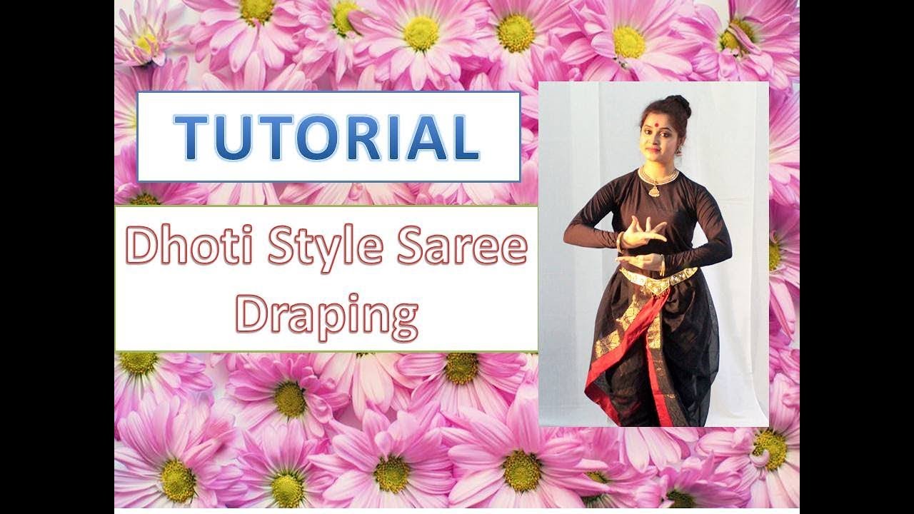 Dhoti style saree | Saree draping tutorial | Antara Bhadra