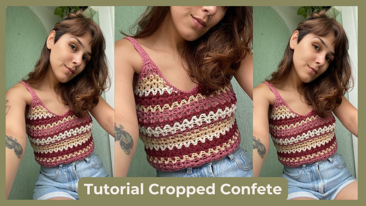 Tutorial blusa fácil em croche com sobras de fios