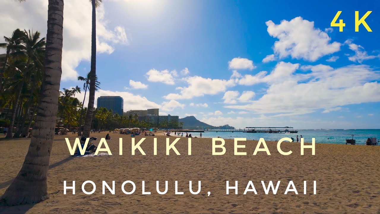 ASMR A Stroll Through Waikiki's Paradise: Exploring Waikiki Beach, Hilton Lagoon, and Surf Alley