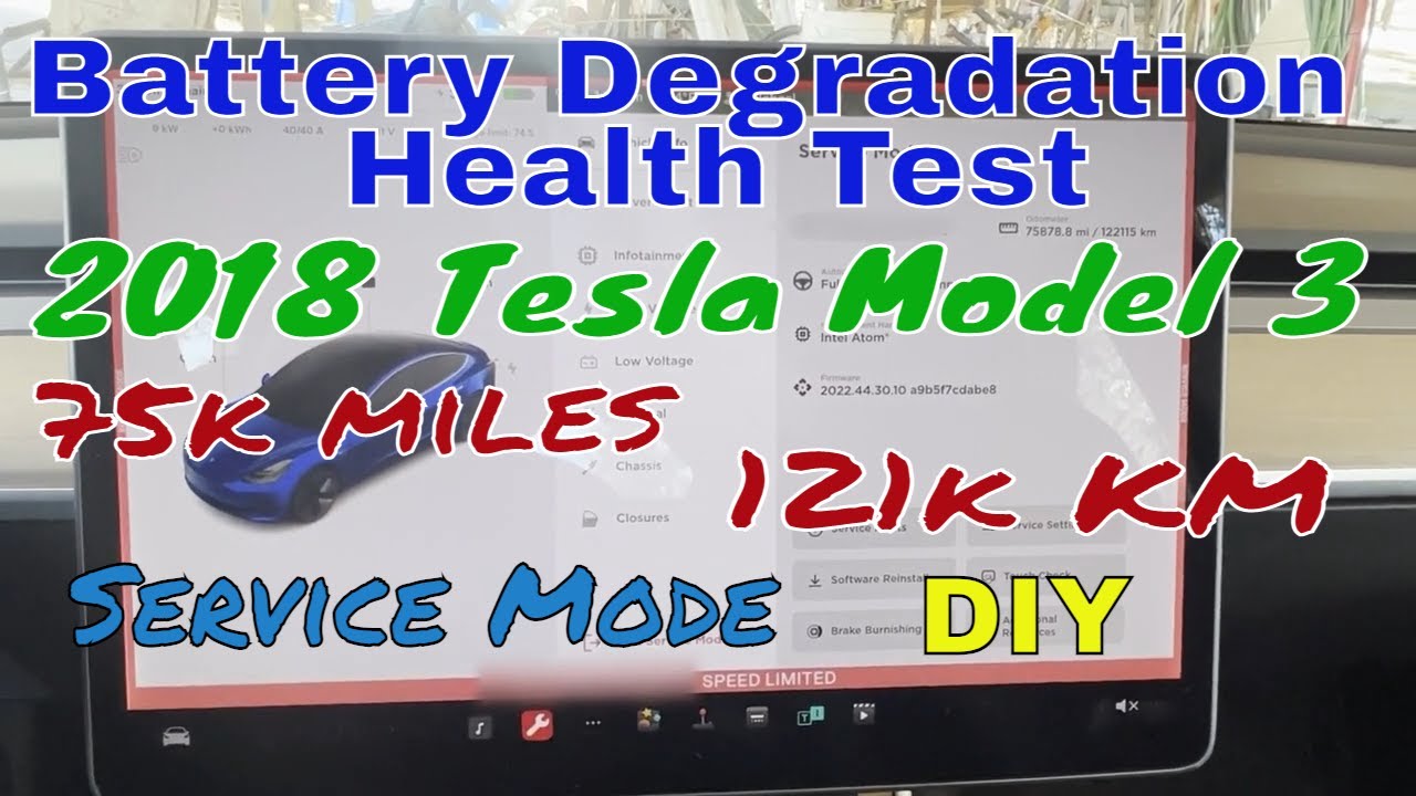 Tesla Battery Health Test & Service Mode, Tesla Model 3, Tesla Model Y, Battery degradation test