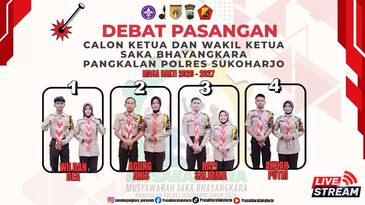 DEBAT PASANGAN CALON KETUA DAN WAKIL KETUA DEWAN SAKA BHAYANGKARA MASA BAKKTI 2026 - 2027