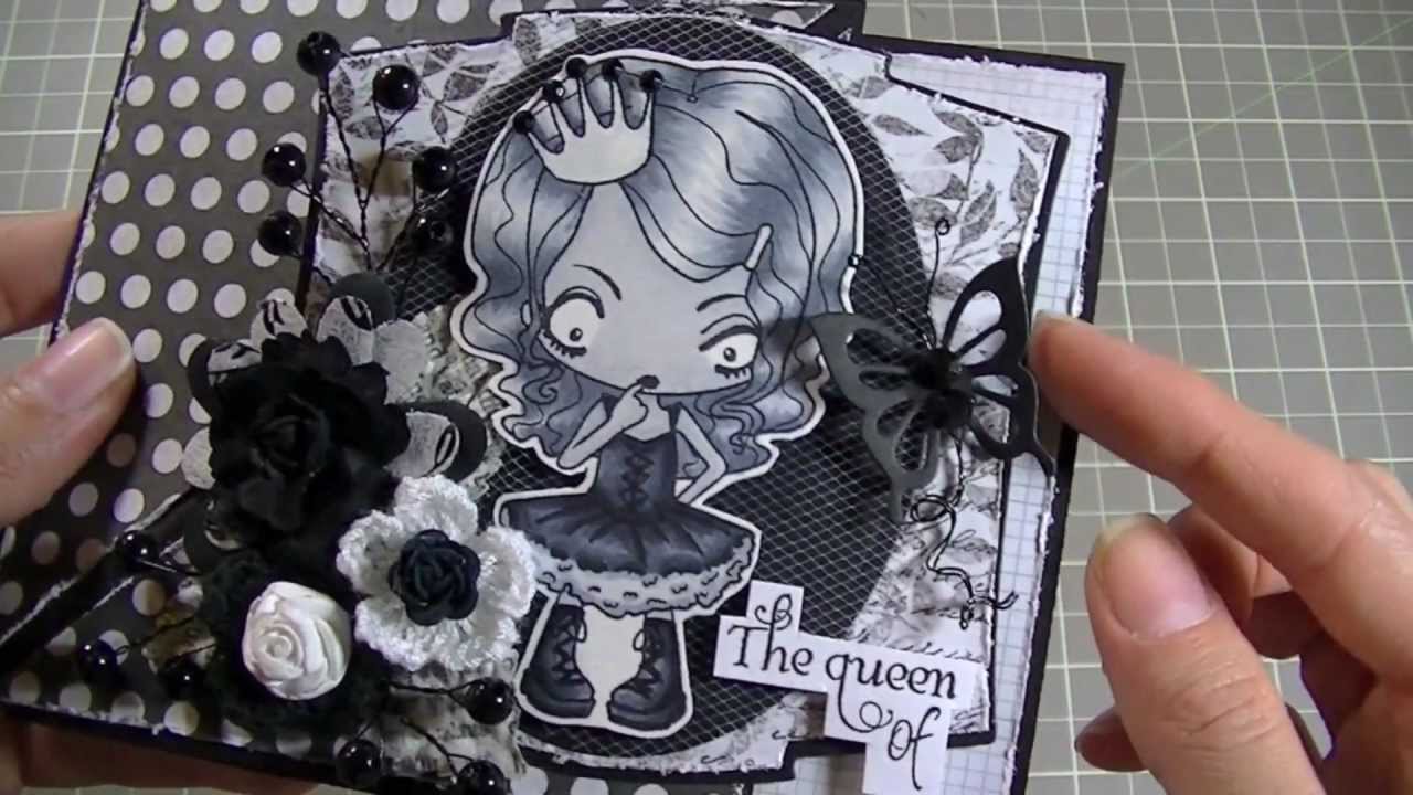 Twisted Easel Card & Tutorial (Black & White Challenge)