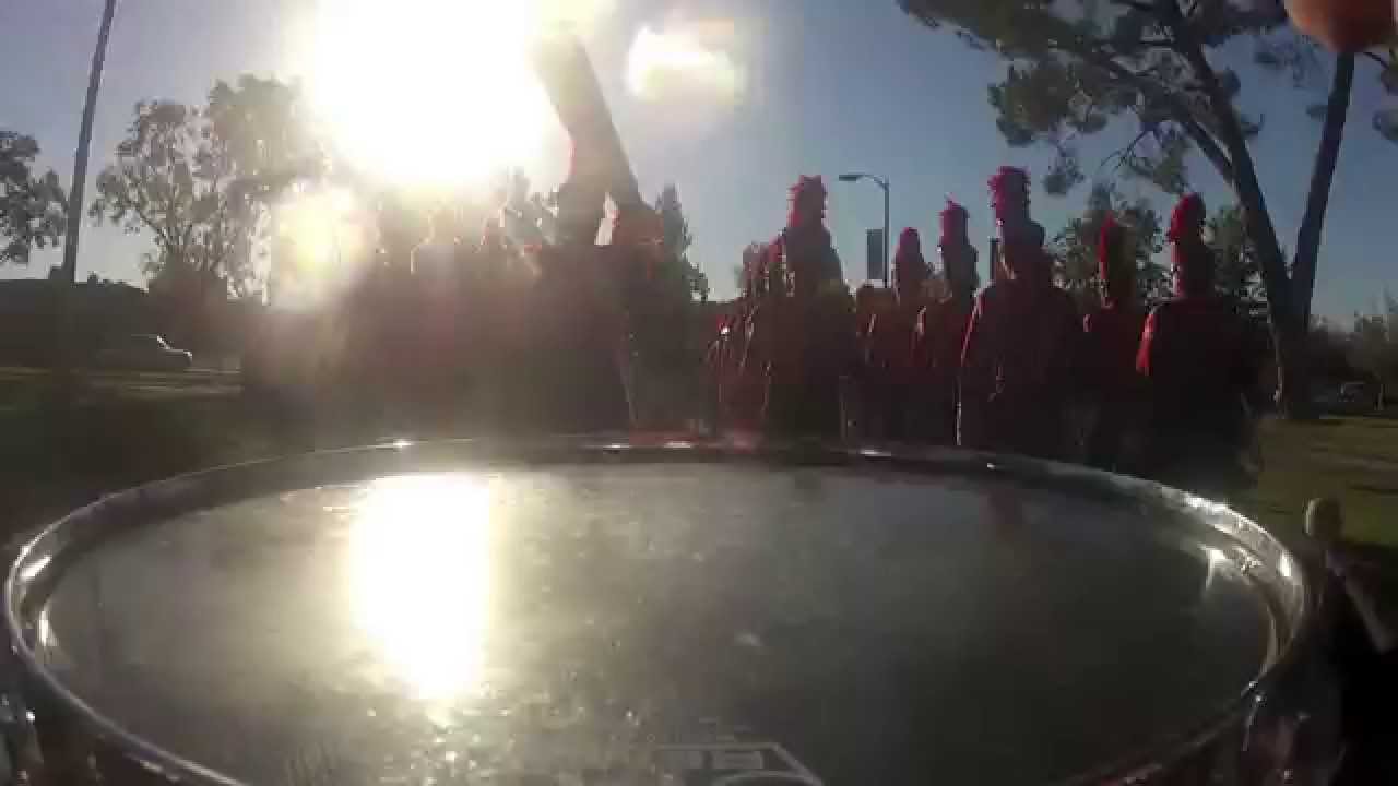 Fresno State Bulldog Marching Band 10/3/14 - Drum Cam - Parade Block/Tailgate