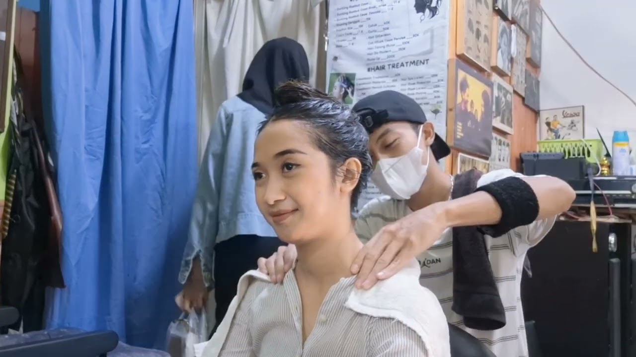 PART1 KK SHELA DARI PETUKANGAN _DI CREAMBATH  SAMA KIM GUYS,SUASNA SALON LAGI RAME ,TAPI TETAP ENJOY
