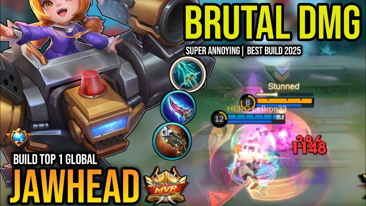 JAWHEAD BEST BUILD 2025 | BUILD TOP 1 GLOBAL JAWHEAD GAMEPLAY | MOBILE LEGENDS✓