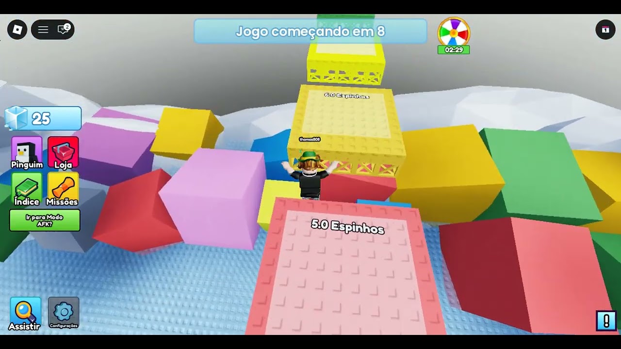 Roblox jogando o jogo do pinguim