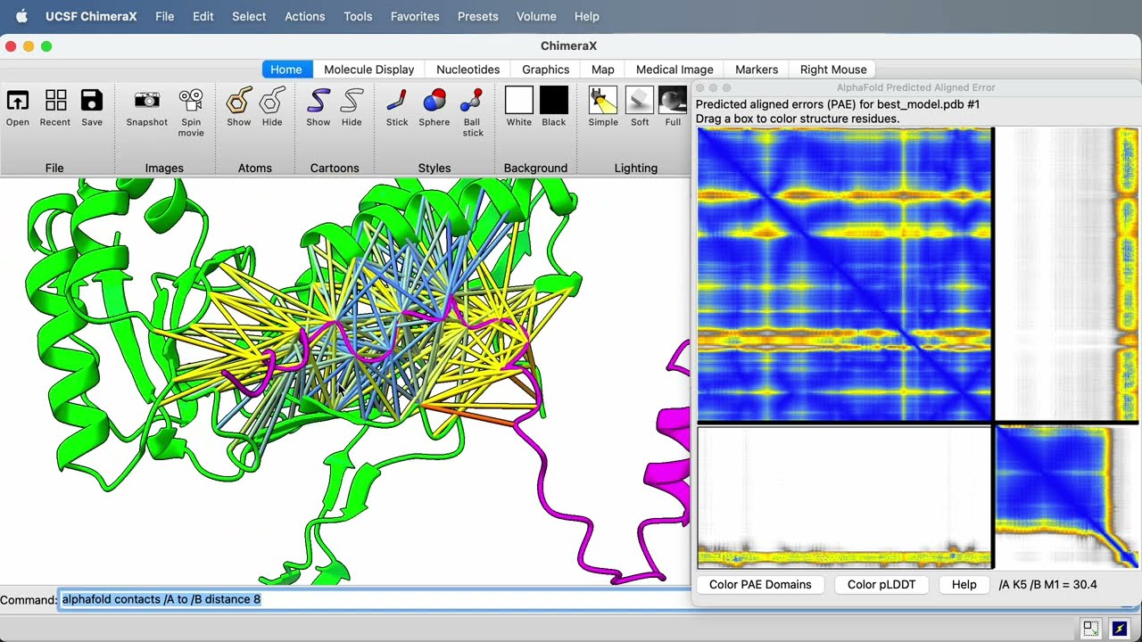 Evaluating AlphaFold protein-protein binding with ChimeraX