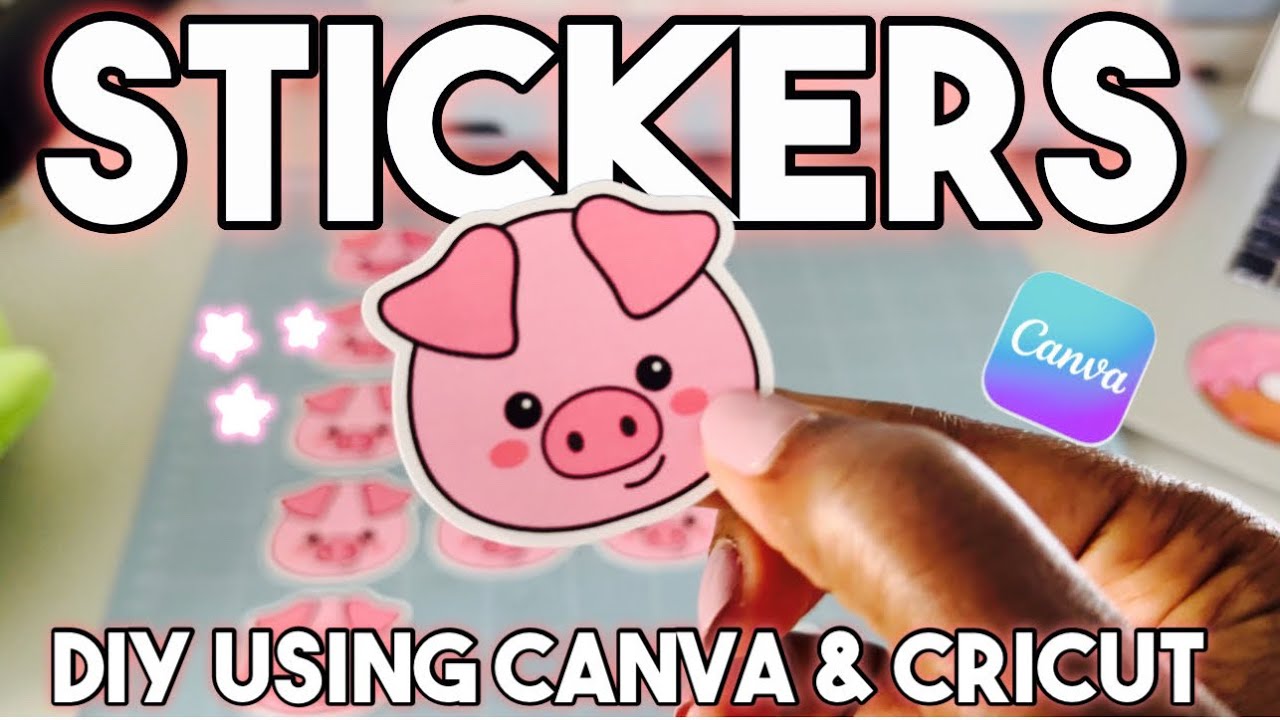 Print then cut stickers! Cricut print the cut tutorial. DIY stickers using Canva & Cricut!