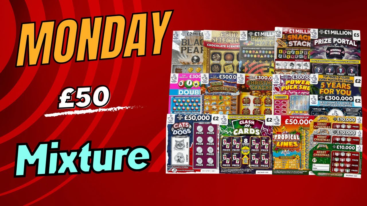 💷 Monday mixture of £50 of scratch cards from the UK 💷
