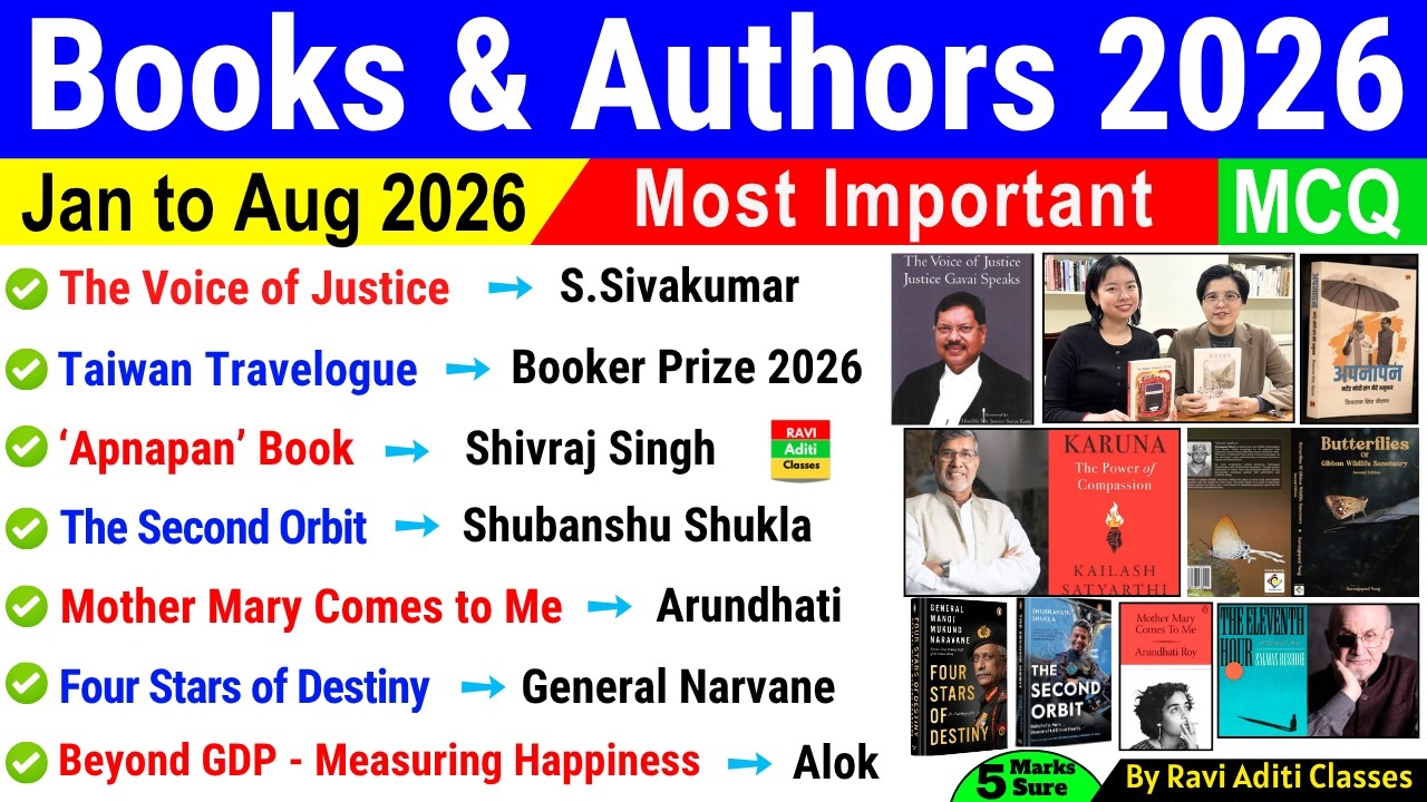 Books and Authors 2026 Current Affairs | Books and Authors 2026 | Important Books 2026 ssc railway