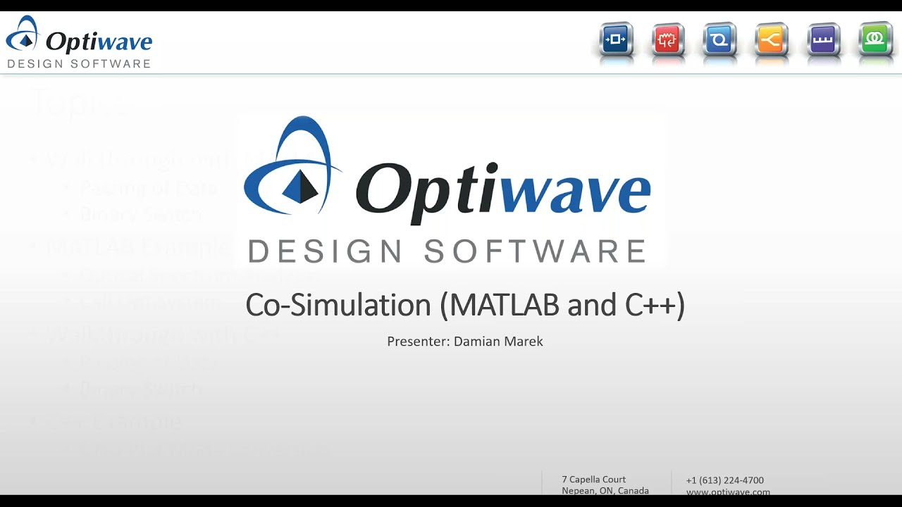 OptiSystem  Matlab and C++ Integration