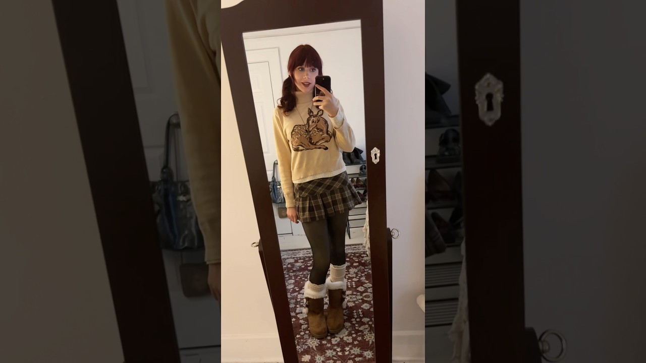 NEW SWEATER yay #ootd #deer #outfitideas #pinterest #lanadelrey #newmusic #shorts #viral #fashion