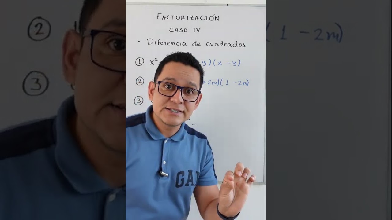 Factorización por diferencia de cuadrados. Caso IV