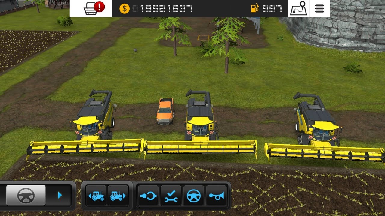 Farming Simulator 16 | 3 Harvester In Farm | FS 16 Wheat Harvesting || #fs16 #fs16harvesting #fs20