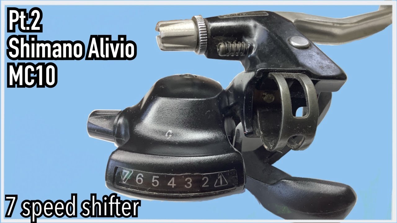 Pt.2 Shimano Alivio MC10 7 speed shifter: restore service clean dissembled