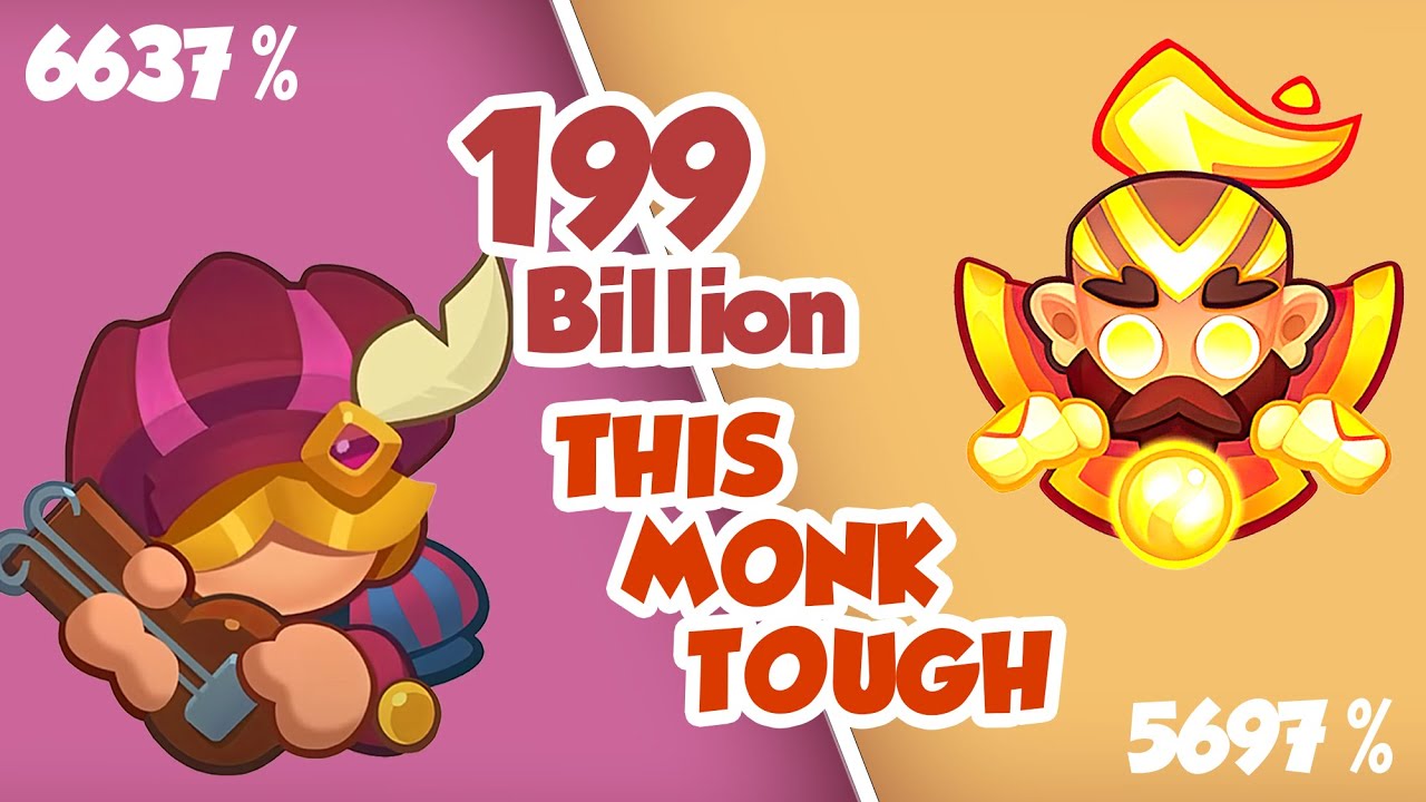MONK (5697%) Fights Bard (6637%) = 199 Billion | PVP Rush Royale
