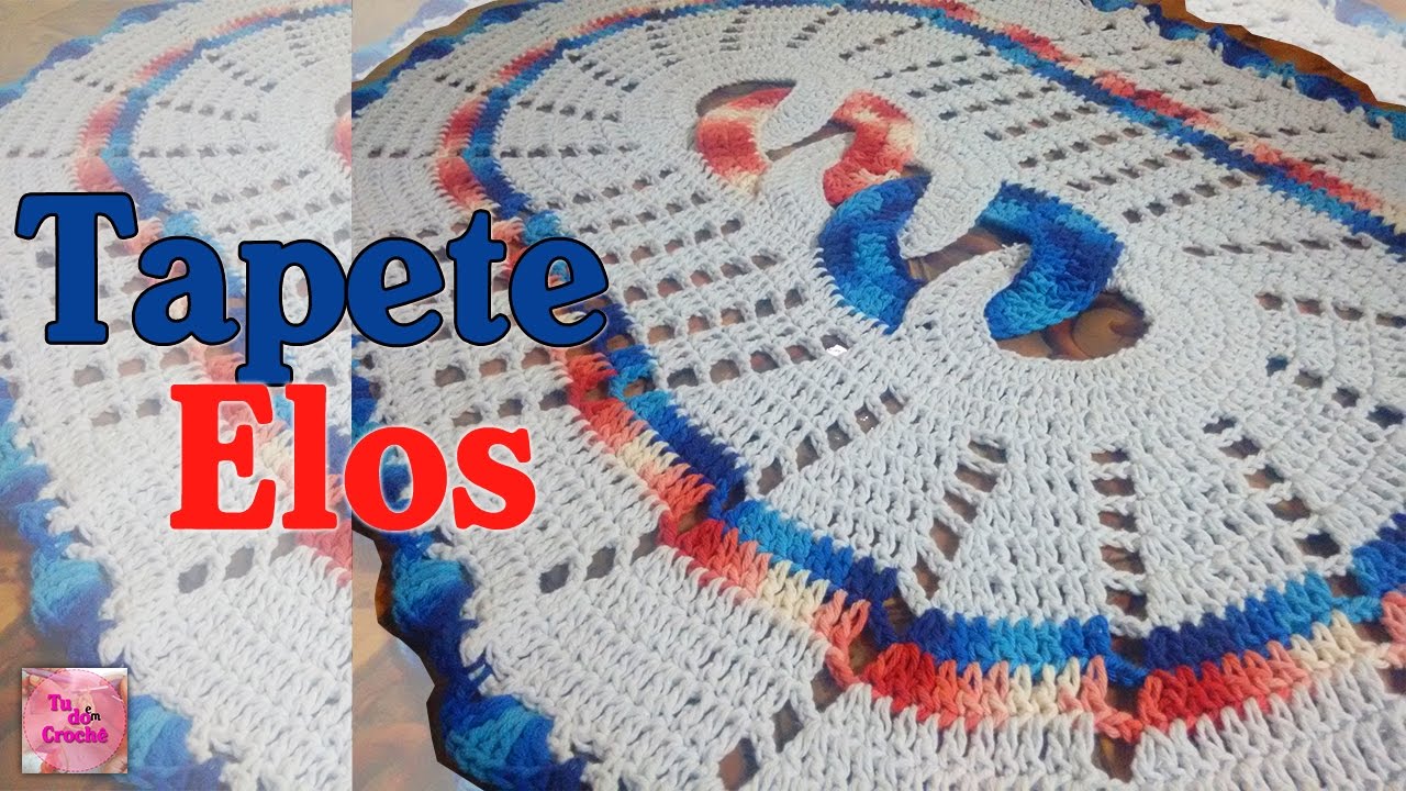 tapete em crochê elos
