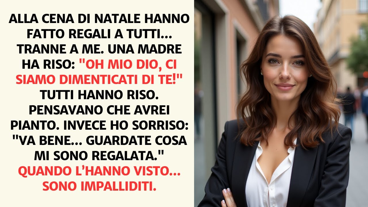 Alla cena di Natale, la mia famiglia fece un regalo a tutti tranne che a me. Poi mostrai il mio...