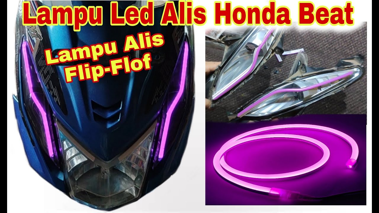 pasang lampu led alis honda beat | led alis flaksibel