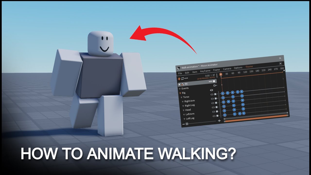 Как анимировать ходьбу? | Roblox Animation | Roblox Moon Animator