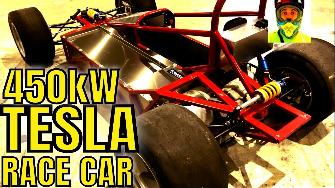 450kW 450Kg Tesla Race Car Build • 600hp Hacked Drivetrain