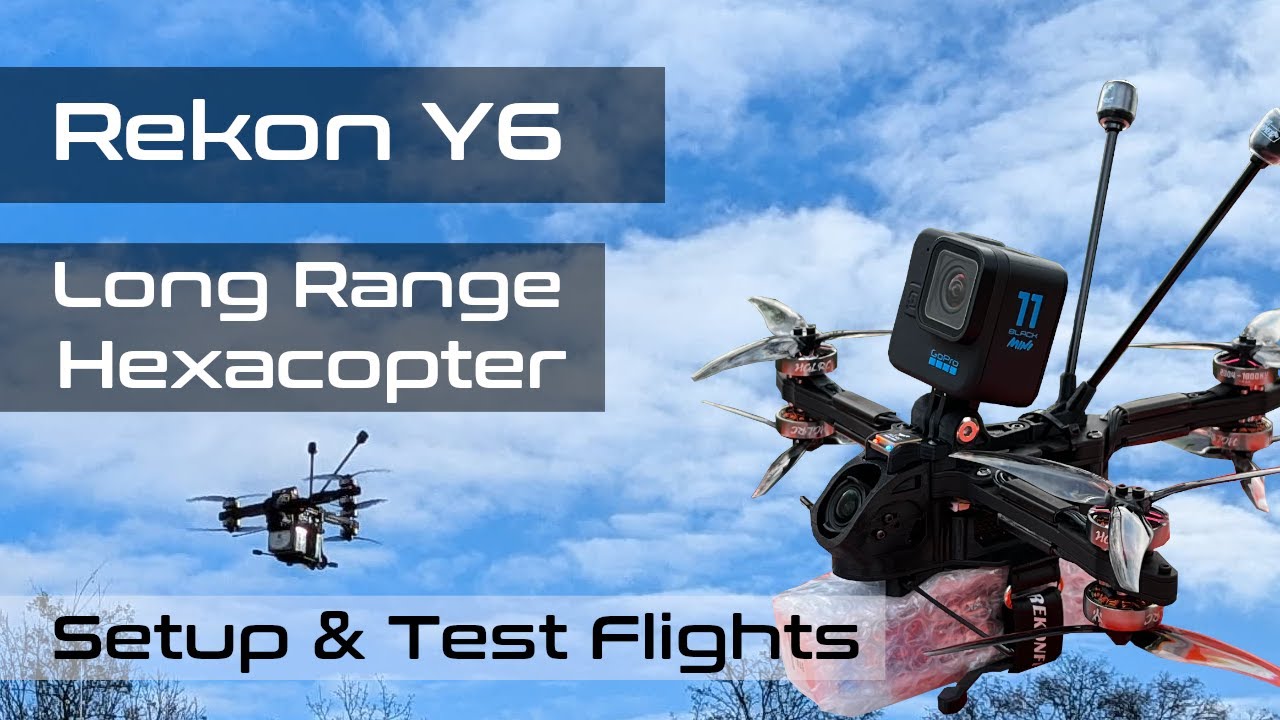 Rekon Y6 HGLRC | Unboxing and setting up the curious long range fpv hexacopter for a first flight