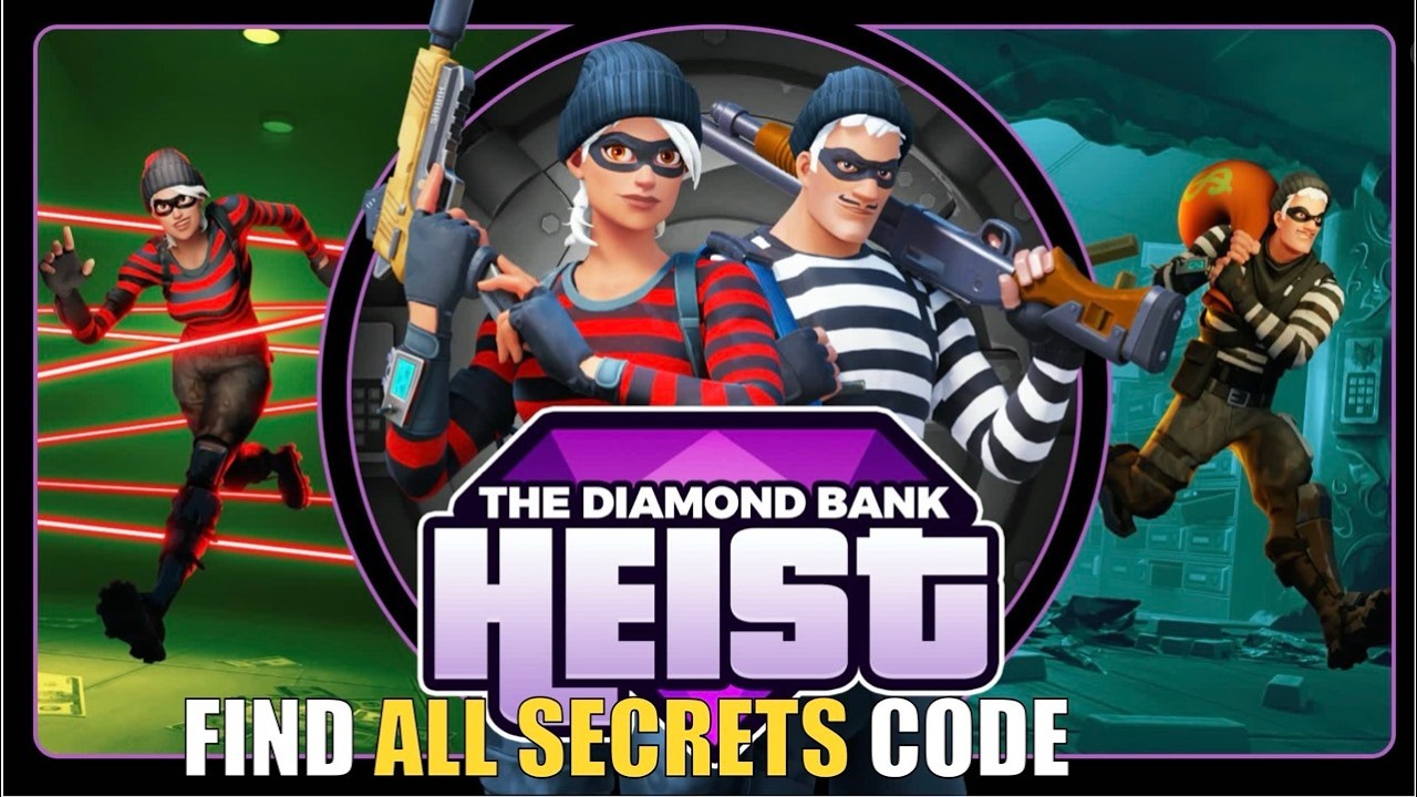 THE BANK HEIST ROGUELIKE MAP FORTNITE CREATIVE - FIND ALL SECRETS CODE