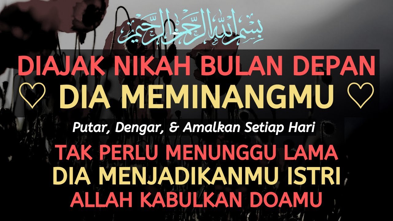 DIAJAK NIKAH BULAN DEPAN! Tak Perlu Menunggu Waktu Lama Jadi Suami Istri Ruqyah Jodoh Buka Aura