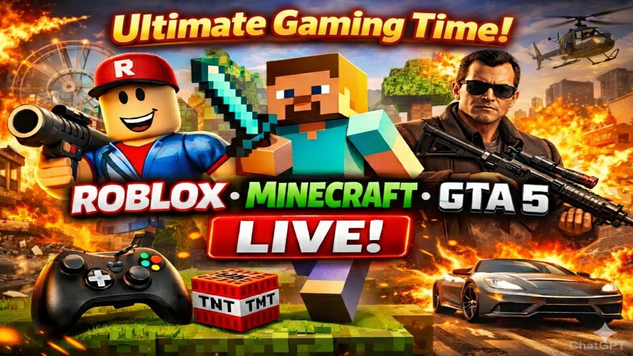 🎯 Pro Gamer Mode ON! Roblox x Minecraft x GTA 5 🔥