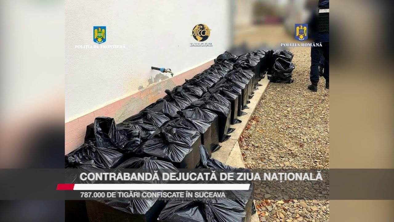 Contrabandă dejucată de Ziua Națională: 787.000 de țigări confiscate în Suceava