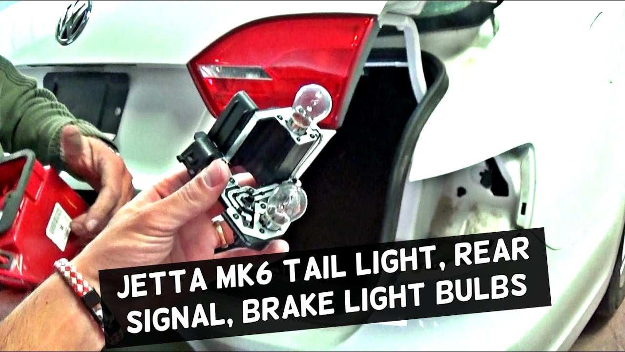 VW JETTA MK6 REAR TAIL LIGHT, BRAKE LIGHT, TURN SIGNAL LIGHT BULB REPLACEMENT