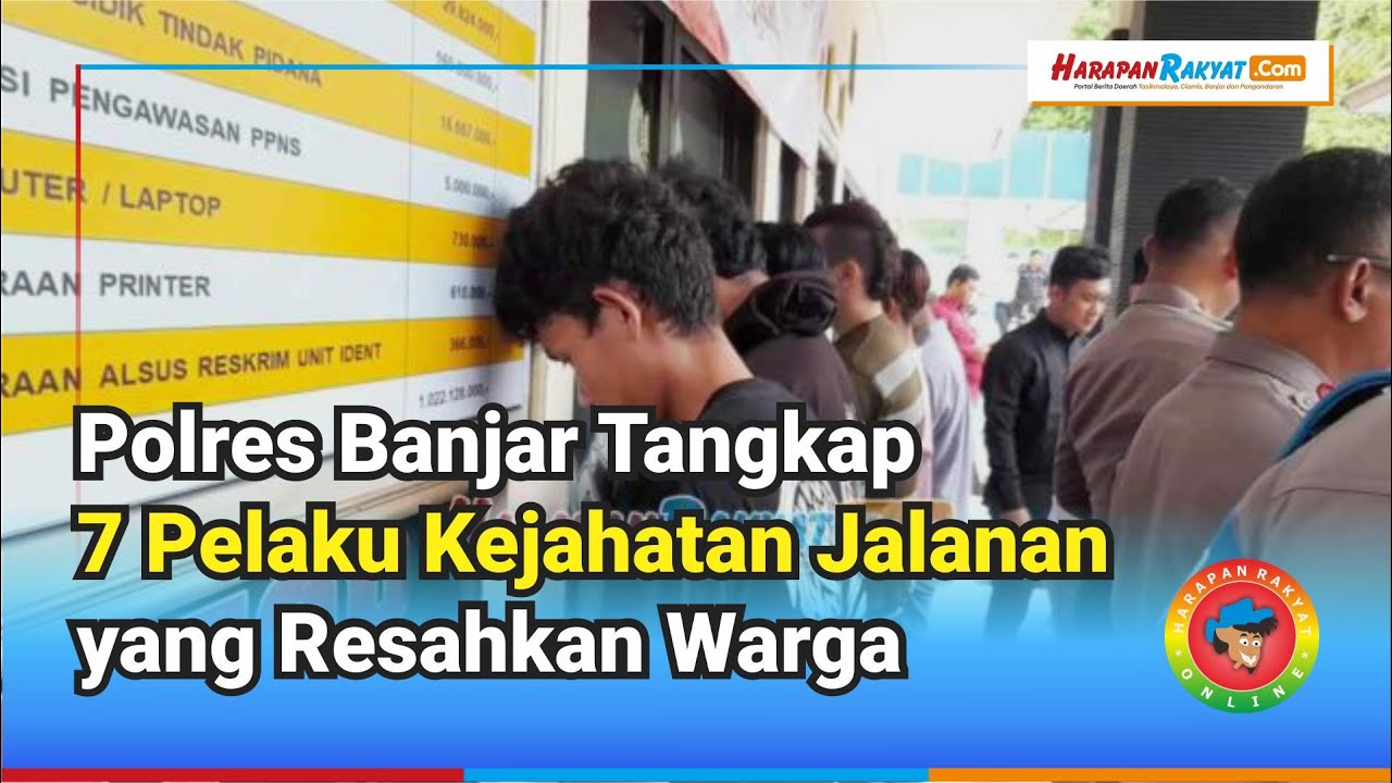 Polres Banjar Tangkap 7 Pelaku Kejahatan Jalanan yang Resahkan Warga